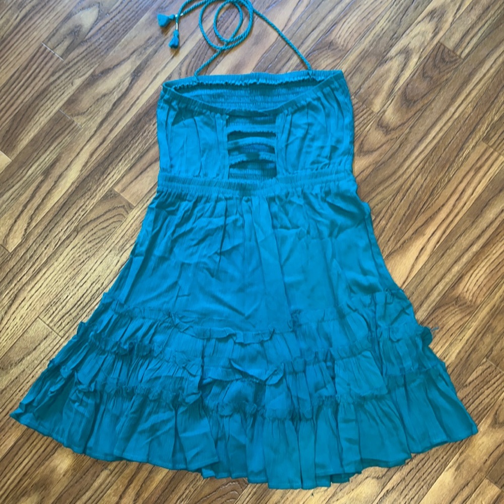 Strapless mini dress